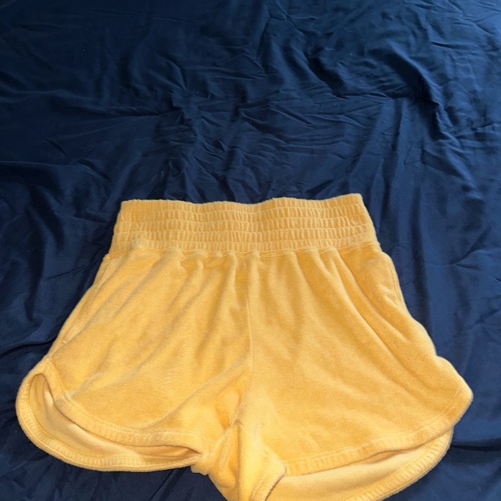 Abercrombie & Fitch Yellow Terry Athletic Shorts